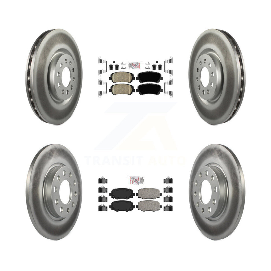 Front Rear Ceramic Pads And Coated Disc Brake Rotors Kit For Chrysler 200 KGA-105308