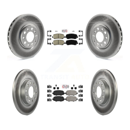 Front Rear Ceramic Pads And Coated Disc Brake Rotors Kit For Chrysler 200 KGA-105309