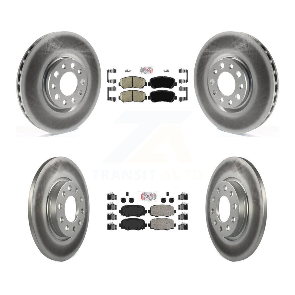 Front Rear Ceramic Pads And Coated Disc Brake Rotors Kit For Chrysler 200 KGA-105309