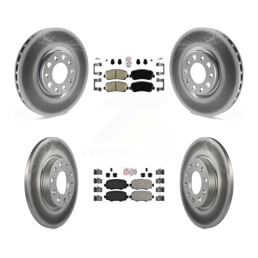 Front Rear Ceramic Pads And Coated Disc Brake Rotors Kit For Chrysler 200 KGA-105310