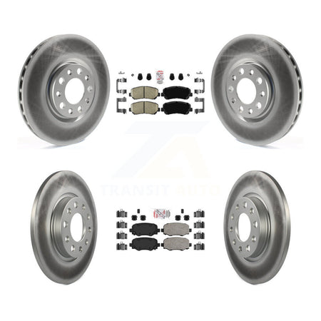 Front Rear Ceramic Pads And Coated Disc Brake Rotors Kit For Chrysler 200 KGA-105310