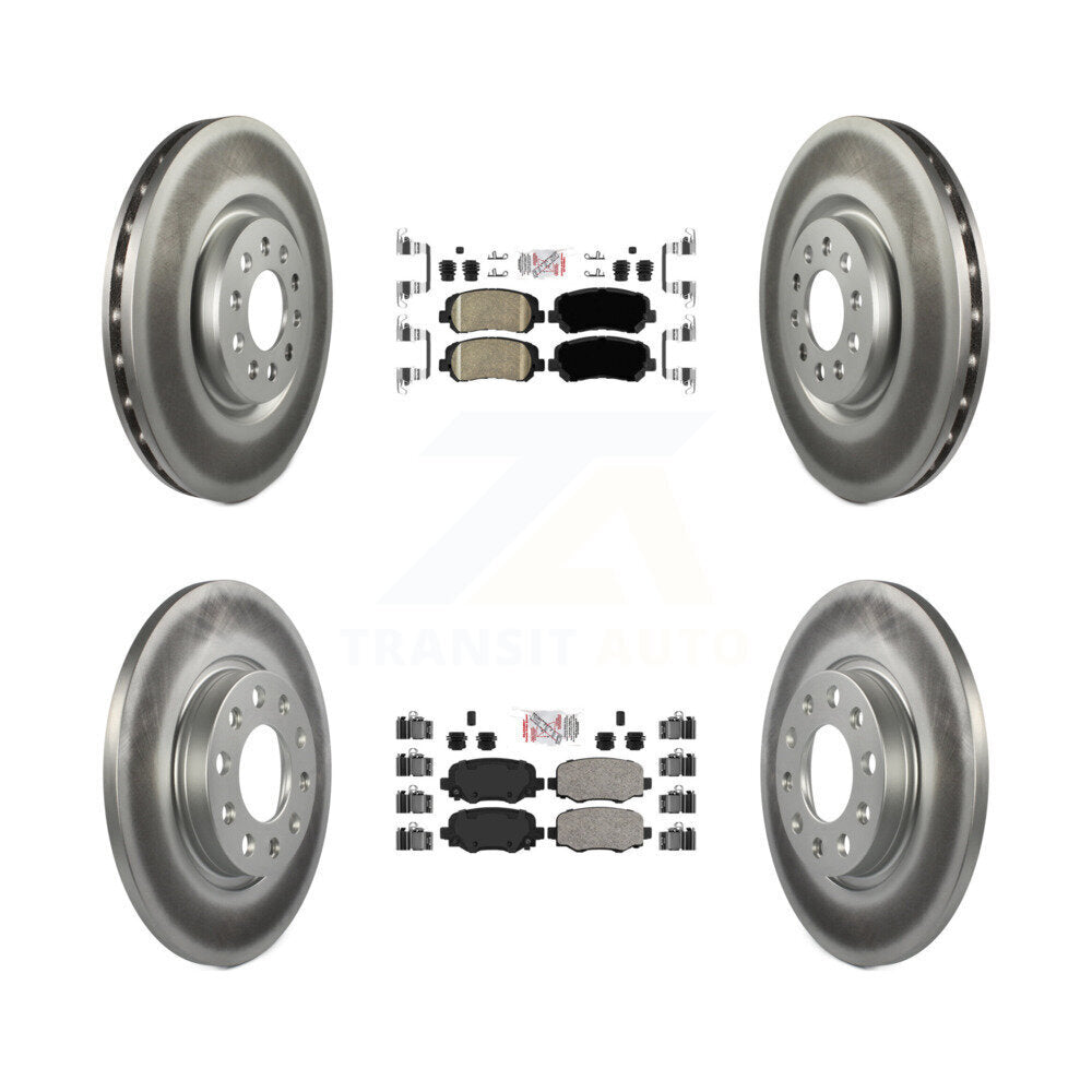 Front Rear Ceramic Pads And Coated Disc Brake Rotors Kit For Chrysler 200 KGA-105311