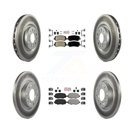 Front Rear Ceramic Pads And Coated Disc Brake Rotors Kit For Chrysler 200 KGA-105311