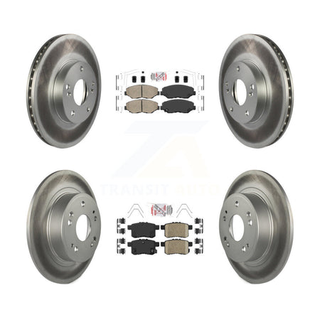 Front Rear Ceramic Pads And Coated Disc Brake Rotors Kit For Honda Accord KGA-105314