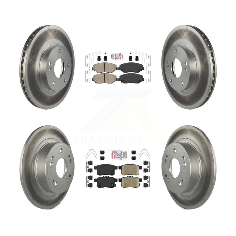 Front Rear Ceramic Pads And Coated Disc Brake Rotors Kit For Honda Accord KGA-105315