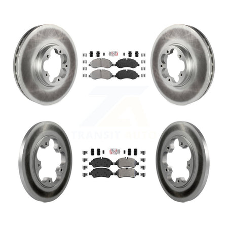Front Rear Semi-Metallic Pad Coated Disc Brake Rotor Kit For Ford Transit-250 Transit-150 KGA-105316