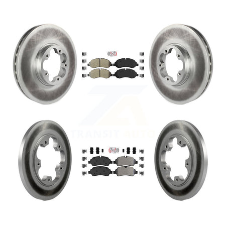 Front Rear Semi-Metallic Pad Coated Disc Brake Rotor Kit For Ford Transit-250 Transit-150 KGA-105317