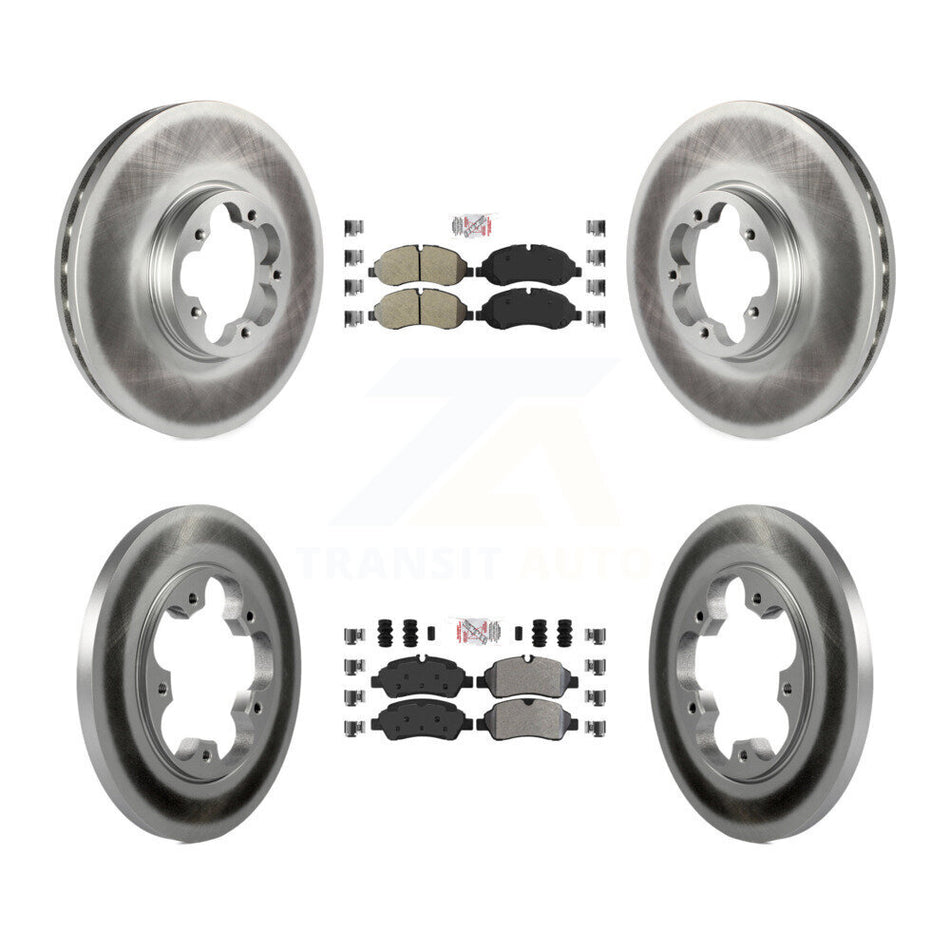 Front Rear Semi-Metallic Pad Coated Disc Brake Rotor Kit For Ford Transit-250 Transit-150 KGA-105317