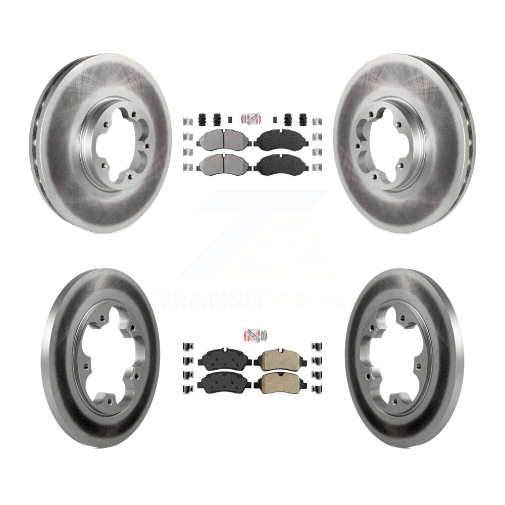 Front Rear Semi-Metallic Pad Coated Disc Brake Rotor Kit For Ford Transit-250 Transit-150 KGA-105318