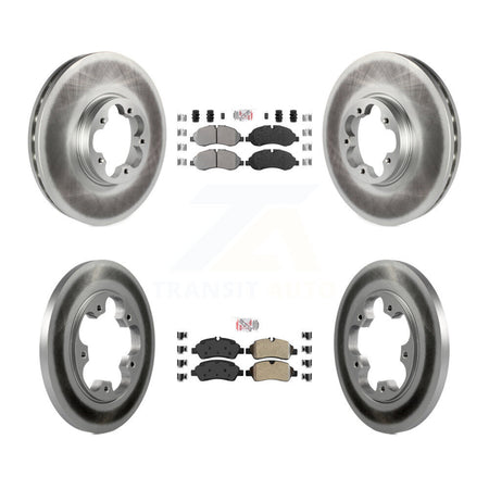 Front Rear Semi-Metallic Pad Coated Disc Brake Rotor Kit For Ford Transit-250 Transit-150 KGA-105318