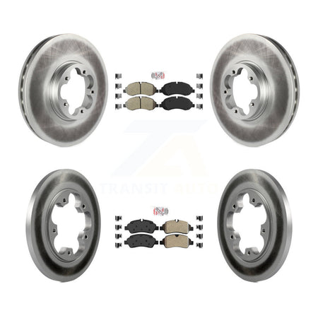 Front Rear Semi-Metallic Pad Coated Disc Brake Rotor Kit For Ford Transit-250 Transit-150 KGA-105319