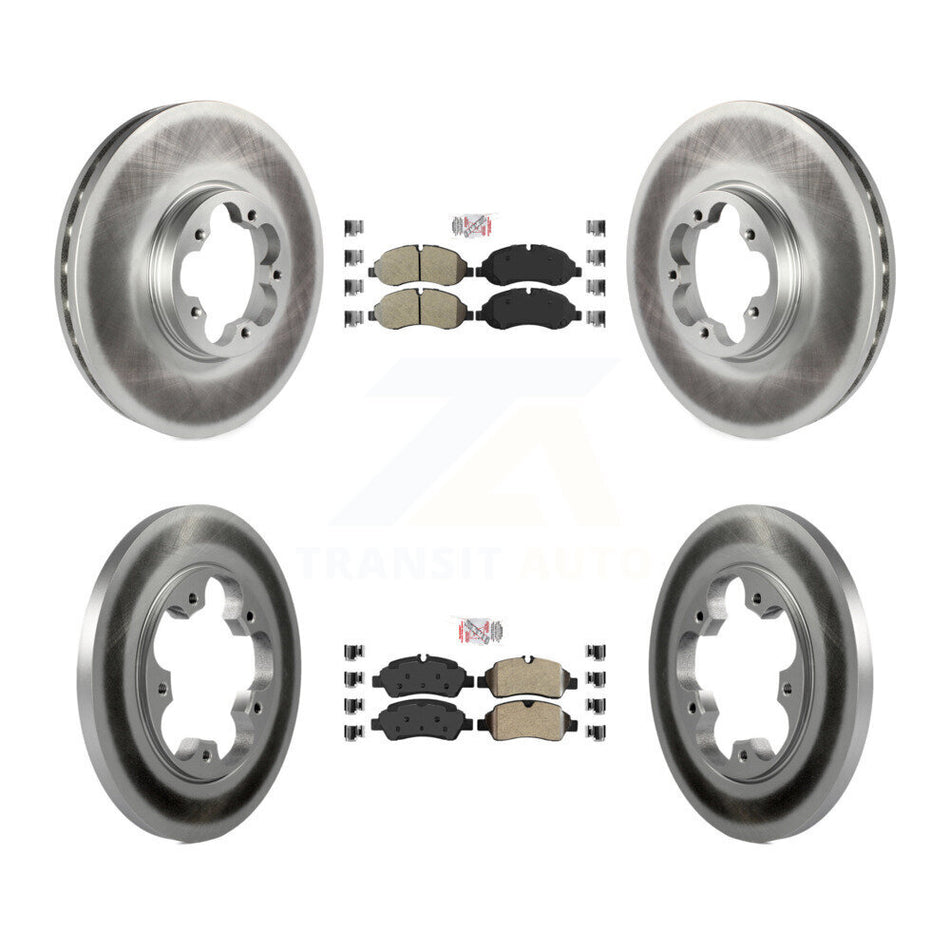 Front Rear Semi-Metallic Pad Coated Disc Brake Rotor Kit For Ford Transit-250 Transit-150 KGA-105319