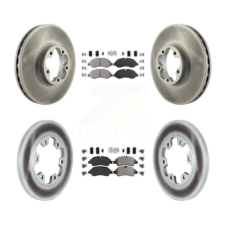 Front Rear Semi-Metallic Pads And Coated Disc Brake Rotors Kit For Ford Transit-350 HD KGA-105320