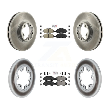 Front Rear Semi-Metallic Pads And Coated Disc Brake Rotors Kit For Ford Transit-350 HD KGA-105321