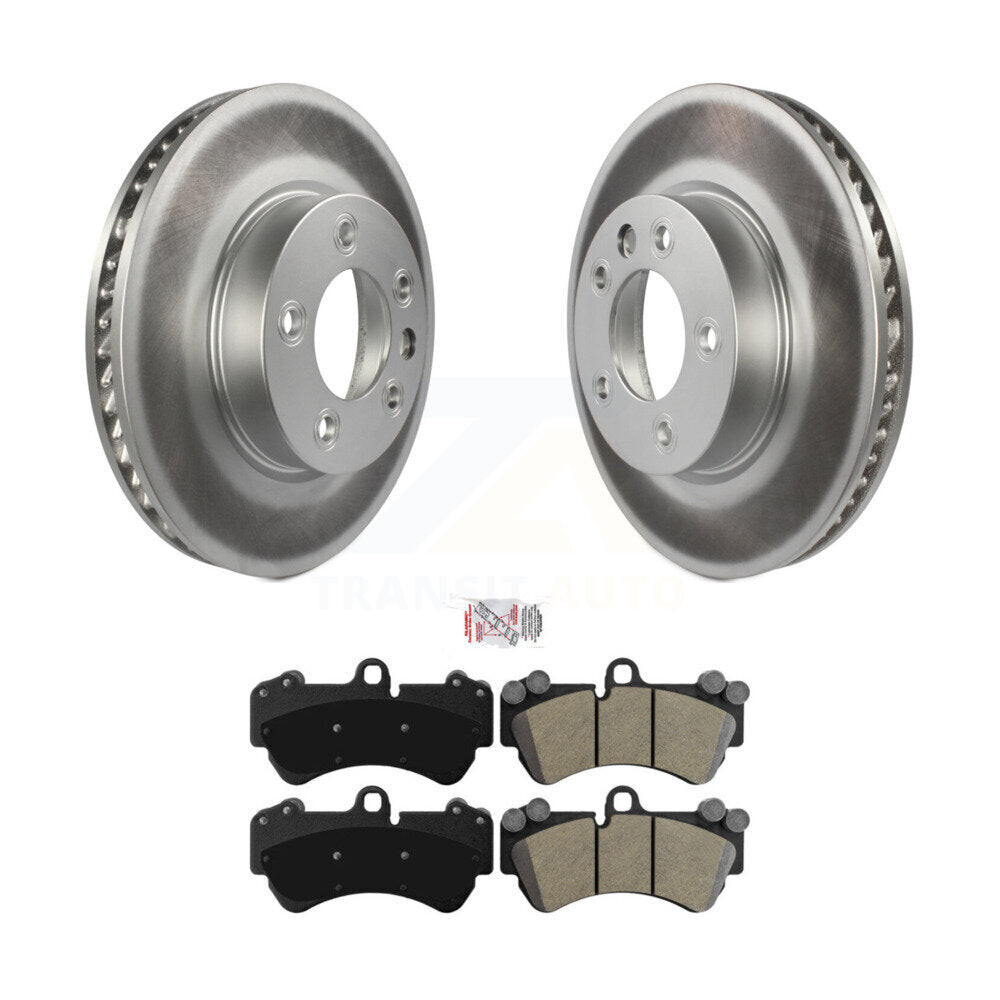 Front Coat Disc Brake Rotors Semi-Metallic Pad Kit For Porsche Cayenne Volkswagen Touareg KGA-105347