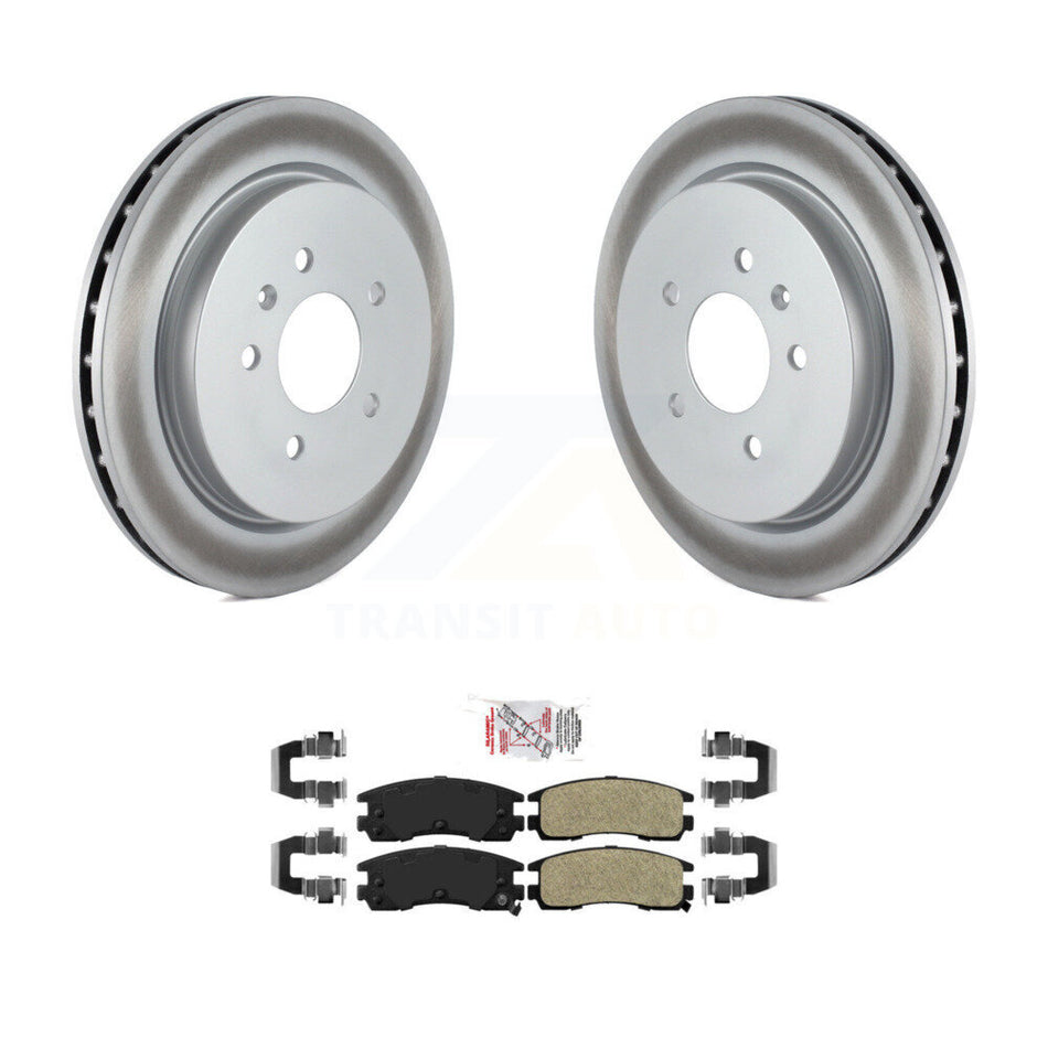 Rear Coat Brake Rotors Semi-Metallic Pad Kit For 03-04 Cadillac Seville With Vented Rotor KGA-105359