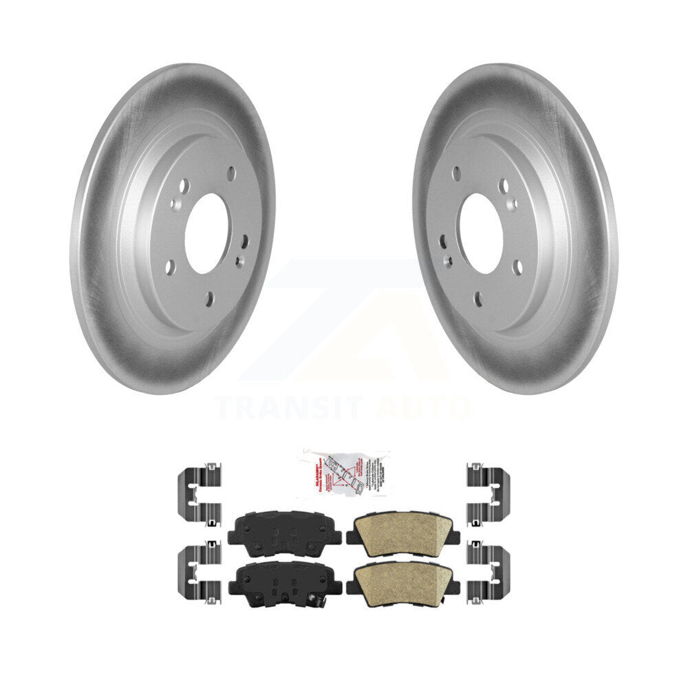 Rear Coat Brake Rotors Ceramic Pad Kit For 22-23 Hyundai Kona With Electric Parking KGA-105363