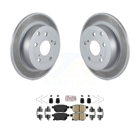 Rear Coated Disc Brake Rotors And Ceramic Pads Kit For 2010 Toyota Matrix XRS KGA-105366