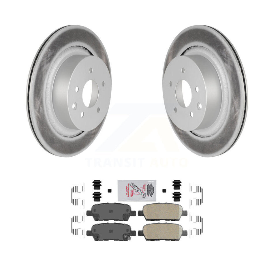Rear Coated Brake Rotor & Ceramic Pad Kit For INFINITI G35 Q60 With Single Piston Caliper KGA-105372