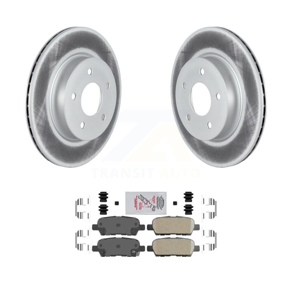 Rear Coated Disc Brake Rotors And Ceramic Pads Kit For Nissan Qashqai Rogue Sport LEAF KGA-105374