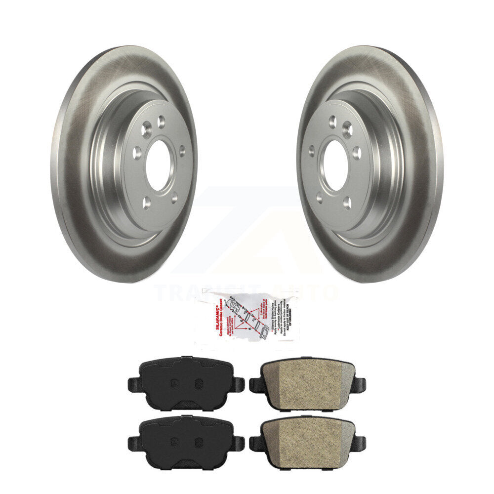 Rear Coat Brake Rotor Semi-Metallic Pad Kit For Volvo S80 FWD With Electric Parking KGA-105376