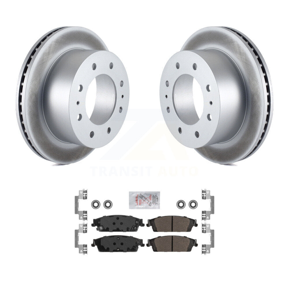 Rear Coat Disc Brake Rotor Semi-Metallic Pad Kit For Chevrolet Suburban With 8 Lug Wheels KGA-105381