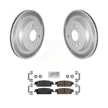 Rear Coated Brake Rotors Semi-Metallic Pad Kit For Chevrolet Silverado 1500 LD GMC Sierra KGA-105383