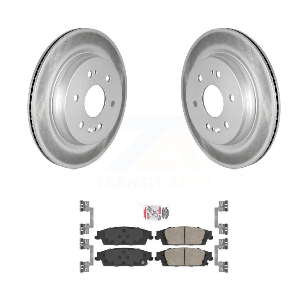Rear Coat Brake Rotors Ceramic Pad Kit For Chevrolet Silverado 1500 LD GMC Sierra Limited KGA-105384