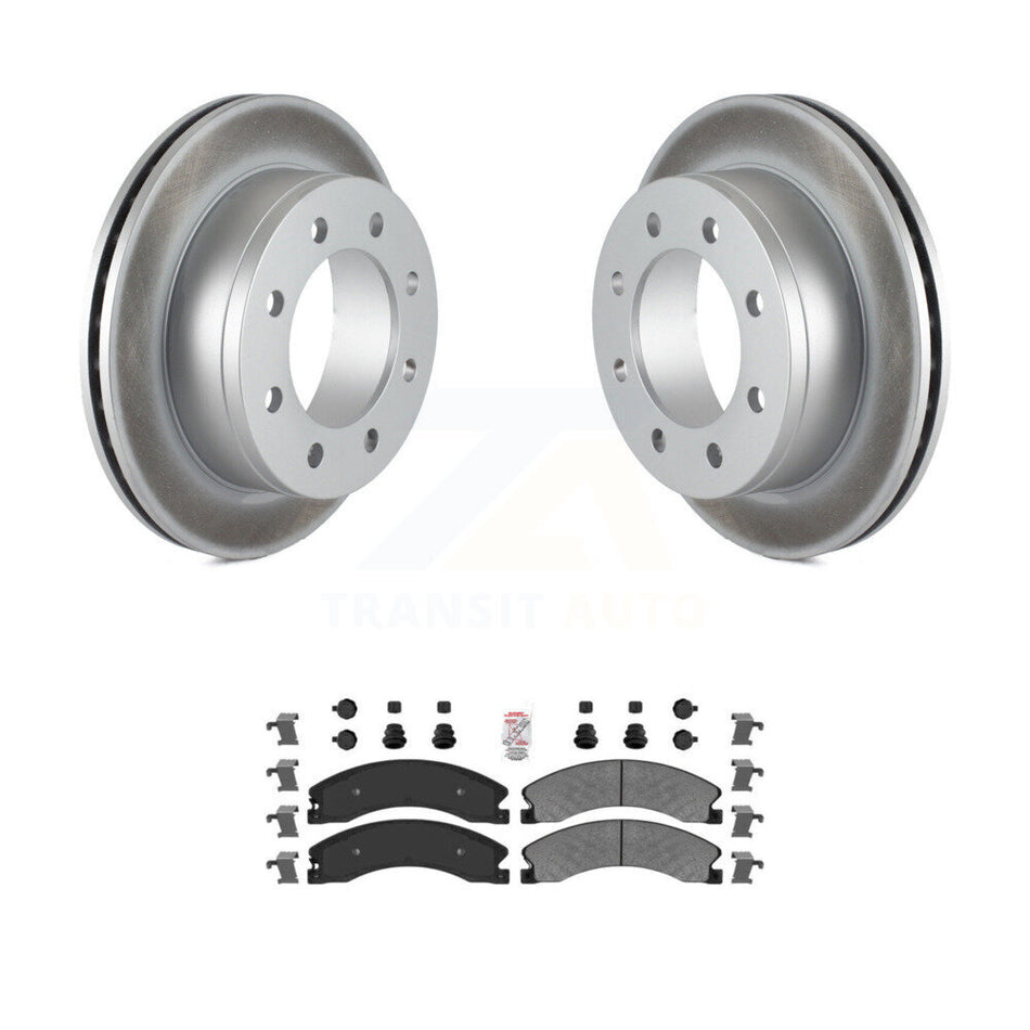 Rear Coated Disc Brake Rotors And Semi-Metallic Pads Kit For Chevrolet Express 4500 KGA-105388