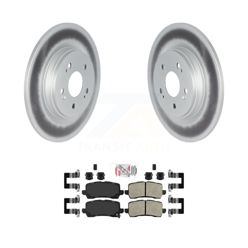 Rear Coated Disc Brake Rotors And Ceramic Pads Kit For 2021-2023 Honda Odyssey KGA-105394