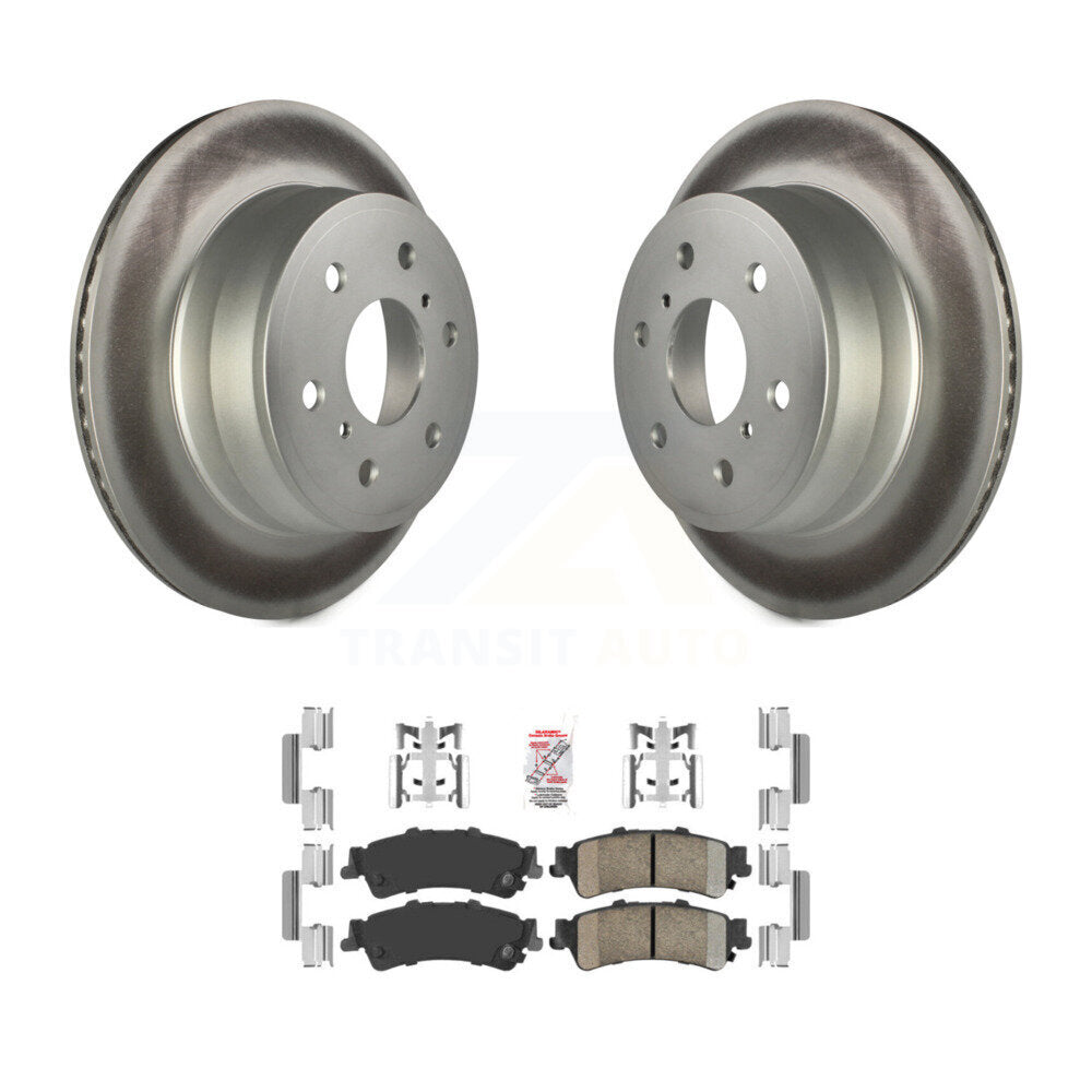 Rear Coated Disc Brake Rotors And Ceramic Pads Kit For GMC Sierra 1500 Classic KGA-105403
