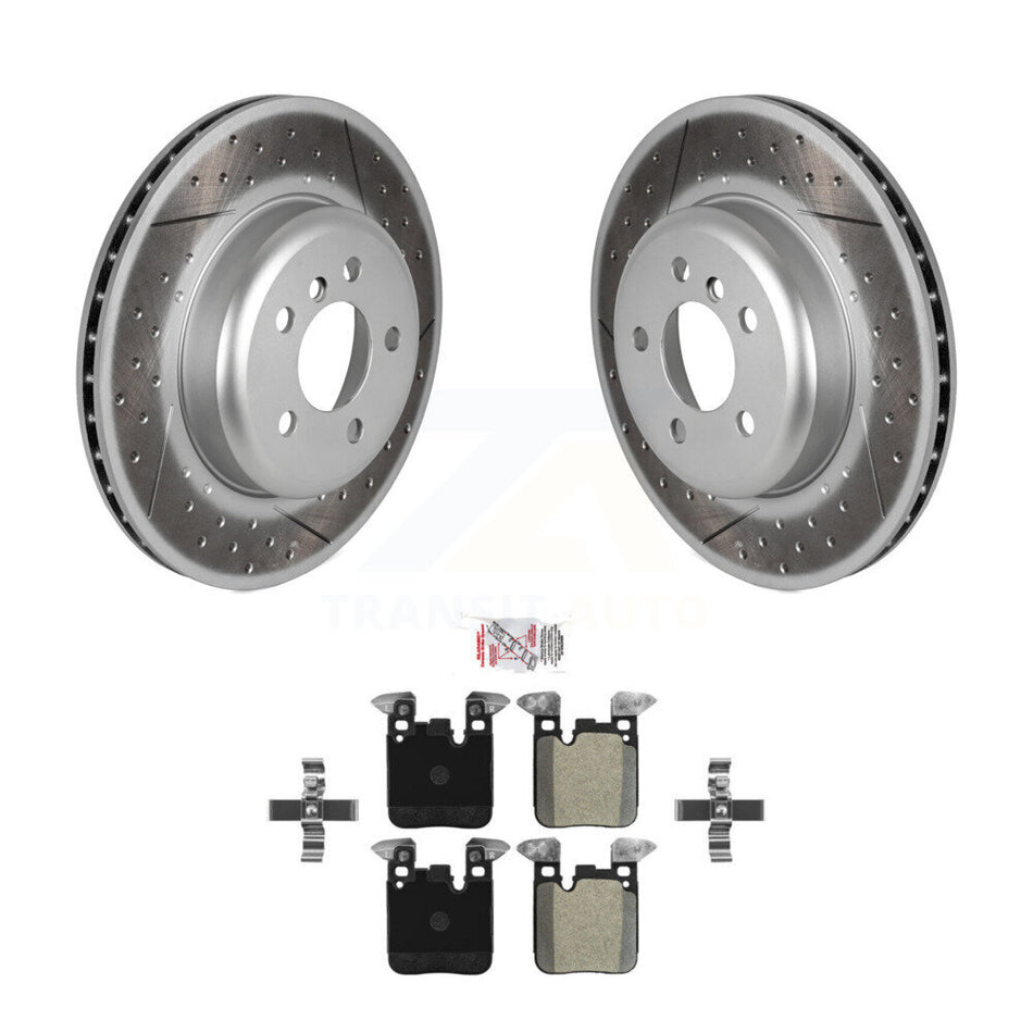 Rear Coat Brake Rotors Semi-Metallic Pad Kit For BMW 328i xDrive 330i 335i 428i 340i 435i KGA-105410