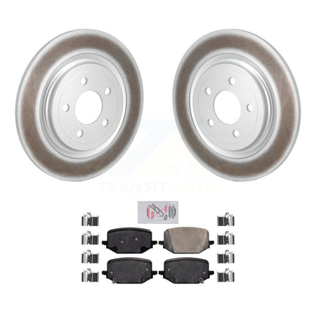Rear Coated Disc Brake Rotors And Ceramic Pads Kit For 2022-2024 Ford Explorer 2.3L KGA-105412