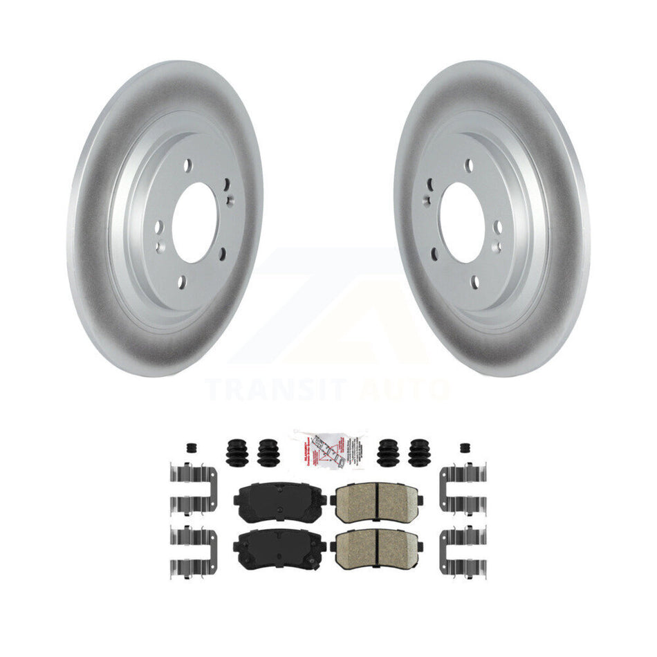 Rear Coat Disc Brake Rotor Ceramic Pad Kit For 2017 Kia Cadenza With Manual Parking KGA-105415
