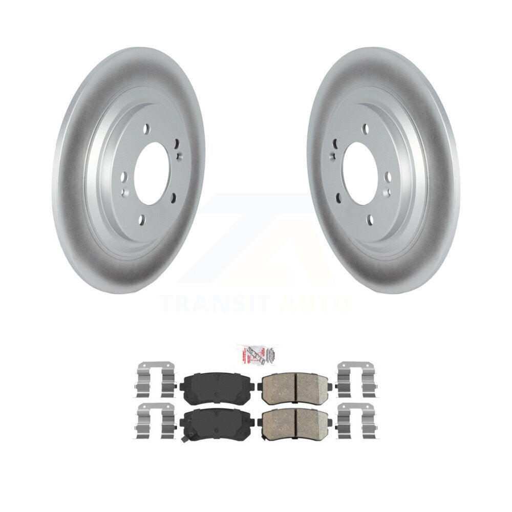 Rear Coat Disc Brake Rotor Ceramic Pad Kit For 2017 Kia Cadenza With Manual Parking KGA-105416