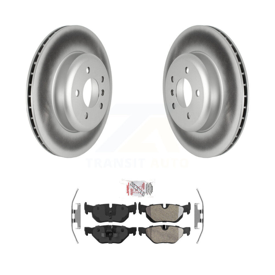 Rear Coated Disc Brake Rotors And Semi-Metallic Pads Kit For 2013 BMW 328i xDrive 3.0L KGA-105429