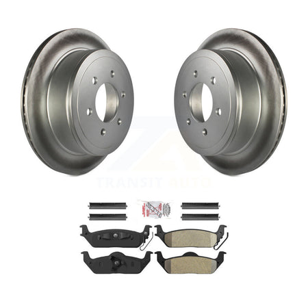 Rear Coated Disc Brake Rotors And Semi-Metallic Pads Kit For Ford F-150 Lincoln Mark LT KGA-105436