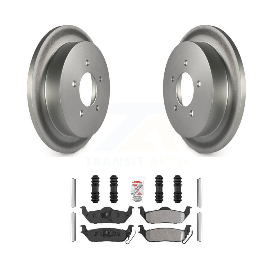 Rear Coated Disc Brake Rotors And Semi-Metallic Pads Kit For Ford F-150 KGA-105438