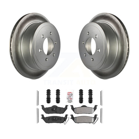 Rear Coated Disc Brake Rotors And Semi-Metallic Pads Kit For Ford F-150 Lincoln Mark LT KGA-105439