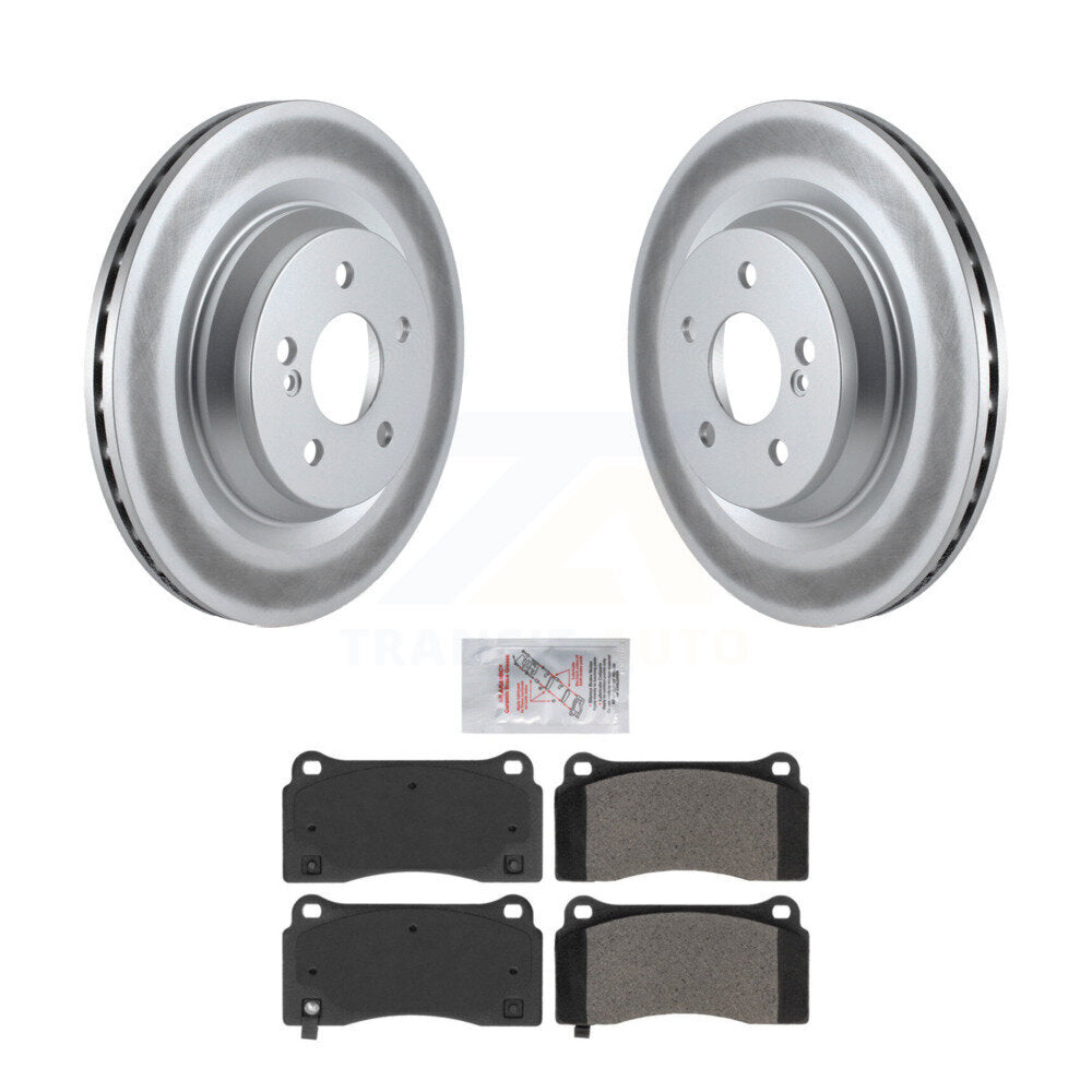 Rear Coated Disc Brake Rotors And Semi-Metallic Pad Kit For 2011-2014 Mercedes-Benz CL550 KGA-105443