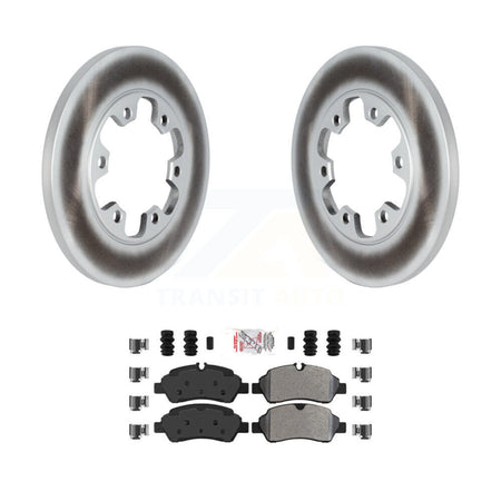 Rear Coated Brake Rotor & Semi-Metallic Pad Kit For Ford Transit-350 HD With 6 Lug Wheels KGA-105458