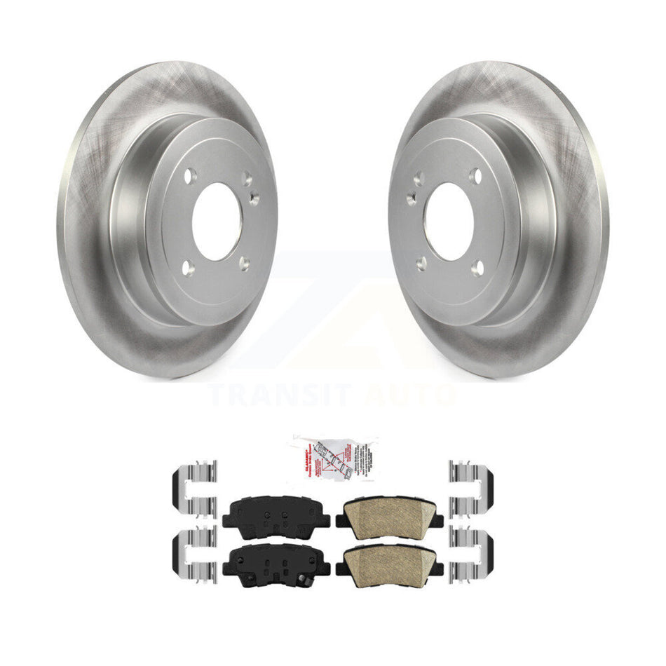 Rear Coated Disc Brake Rotors And Ceramic Pads Kit For 2011 Hyundai Accent KGA-105463