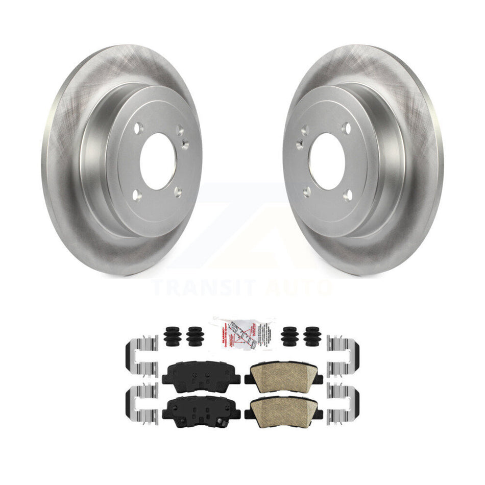 Rear Coated Disc Brake Rotors And Ceramic Pads Kit For 2011 Hyundai Accent KGA-105464