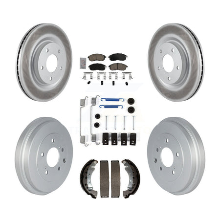 Front Rear Brake Rotor Ceramic Pad & Coated Drum Kit (7Pc) For Nissan Sentra Turbocharged KGA-105483