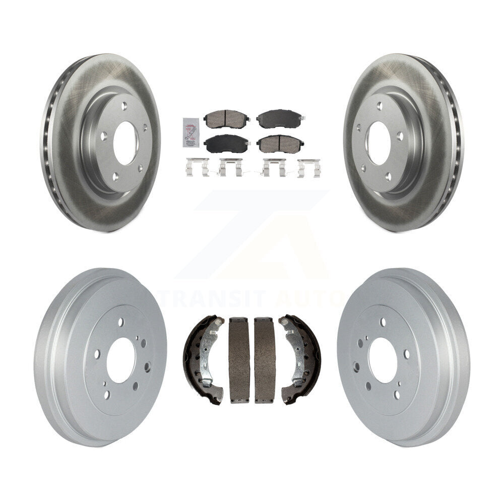 Front Rear Disc Brake Rotors Ceramic Pads And Coated Drum Kit For Nissan Sentra KGA-105486