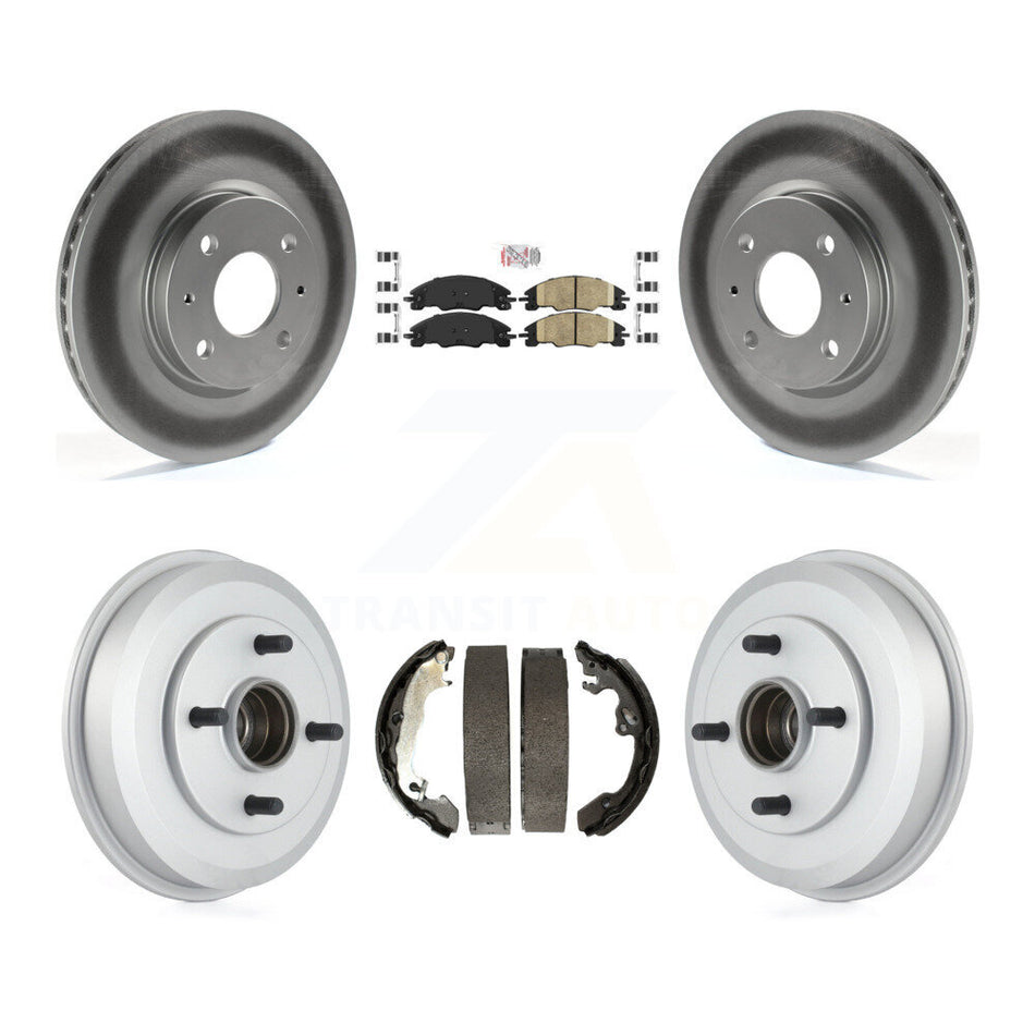 Front Rear Disc Brake Rotors Ceramic Pads And Coated Drum Kit For Ford Focus KGA-105491