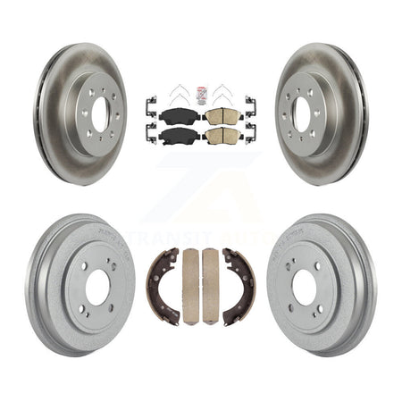 Front Rear Disc Brake Rotor Ceramic Pad Coated Drum Kit For Honda Civic With 4 Lug Wheels KGA-105496