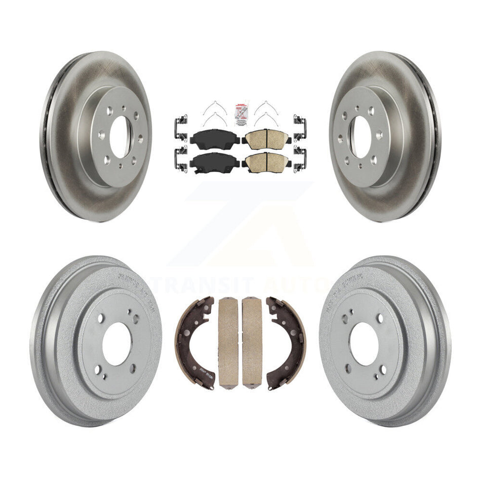 Front Rear Disc Brake Rotor Ceramic Pad Coated Drum Kit For Honda Civic With 4 Lug Wheels KGA-105496