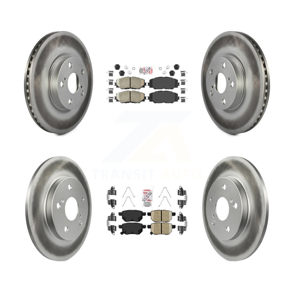 Front Rear Ceramic Pads And Coated Disc Brake Rotors Kit For Toyota Matrix KGA-105598