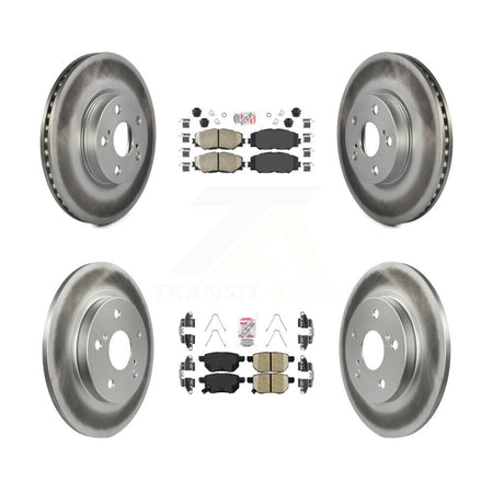 Front Rear Ceramic Pads And Coated Disc Brake Rotors Kit For Toyota Matrix KGA-105598